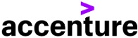 Logo of accenture featuring the word "accenture" in lowercase black letters with a purple right-pointing arrow above the letter 't'.