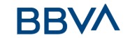 Logo of bbva in blue uppercase letters.