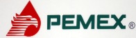 Logo of pemex, featuring a red and white stylized oil drop above the capitalized text "pemex" with a registered trademark symbol.